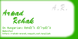 arpad rehak business card